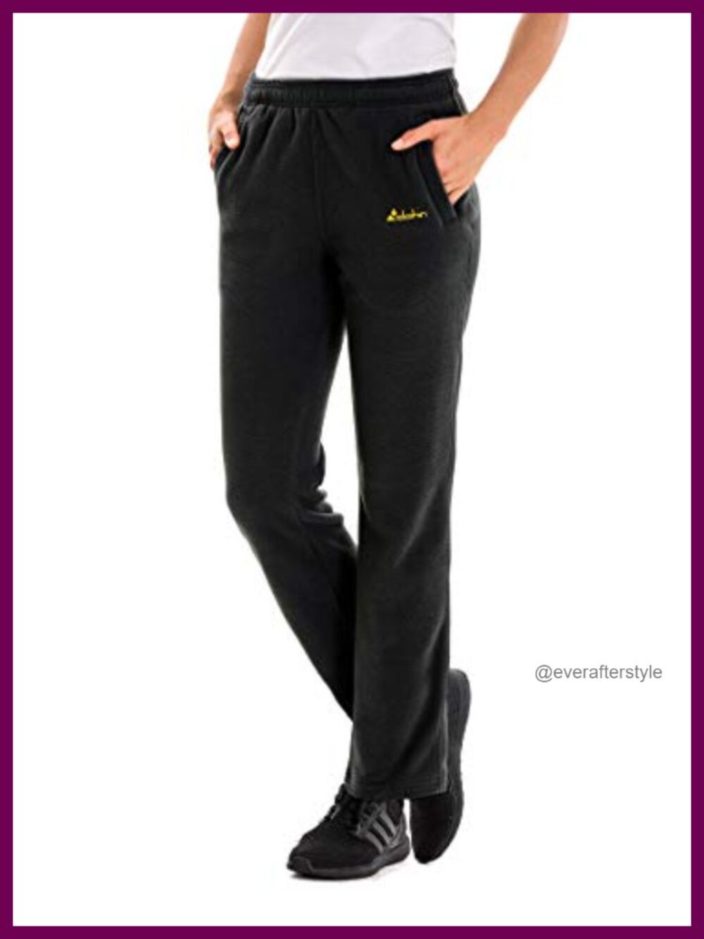 Polar Fleece Thermal Sweatpants Straight Leg Drawstring Active Pants